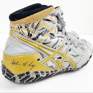Asics Adeline Gray Gold Gray Wrestling 